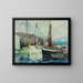 A fishmongers' quay - Harry Aiken Vincent — framed artwork on a wall