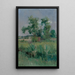 Impressionist view painting of trees and a stream - Harry Aiken Vincent — framed artwork on a wall