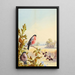 Summer Painting of a couple of bullfinches - Harry Bright — framed artwork on a wall