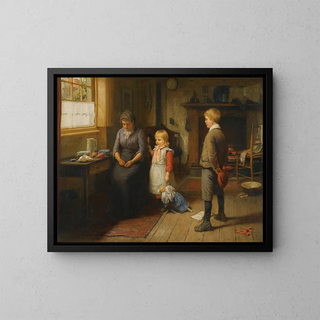Counting Money - Harry Brooker — framed artwork on a wall