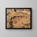 The cricket match in the Malaysian neighborhood - Harry Caldecott — framed artwork on a wall