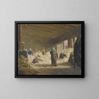 The Cotton Gin - Harry Leslie Hoffman — framed artwork on a wall