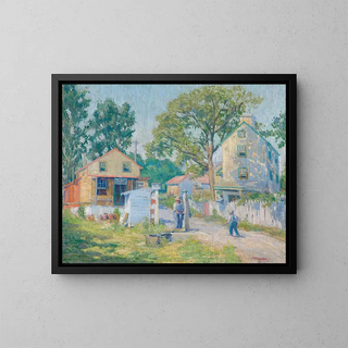 La pompe du village - Harry Shokler — framed artwork on a wall