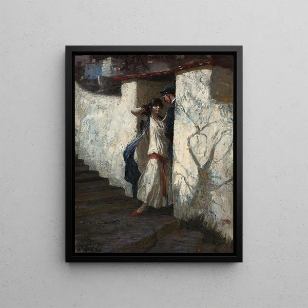 Promets-moi que tu viendras - Harvey T. Dunn — framed artwork on a wall