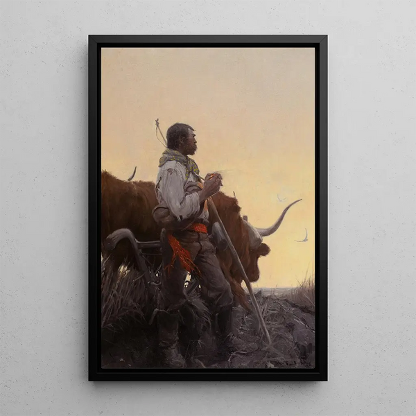 The Farmer - Harvey T. Dunn — framed artwork on a wall