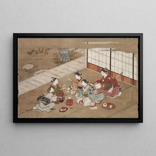 Hasegawa Yasumasa - Playing the Hand Game.webp