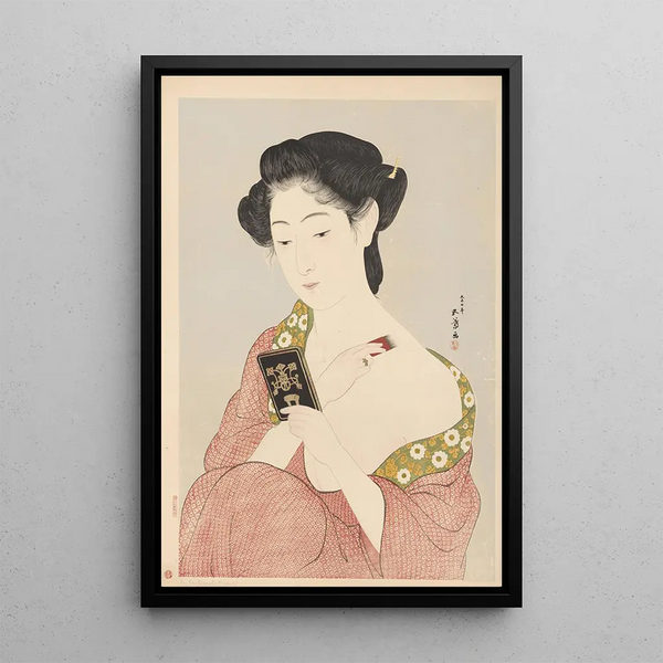 Makeup - Hashiguchi Goyō — framed artwork on a wall