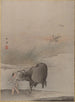 Boy with a Cow by the Riverbank - Hashimoto Gahō — artwork view