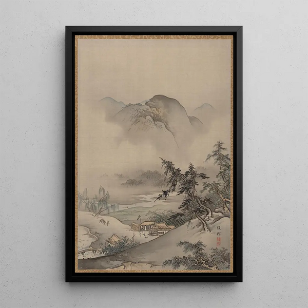 Landscape - Hashimoto Gahō — framed artwork on a wall
