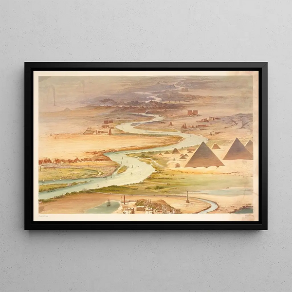 Landscape Painting - Hector Horeau — framed artwork on a wall
