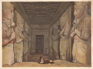 Interior painting of the Abu Simbel temple - Hector Horeau — artwork view