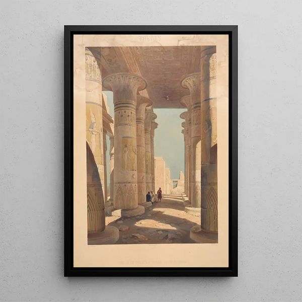 View of the hypostyle hall of the Rhamesseion - Hector Horeau — framed artwork on a wall