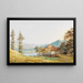 View of Tegernsee with the Big Umbrella - Heinrich Adam — framed artwork on a wall
