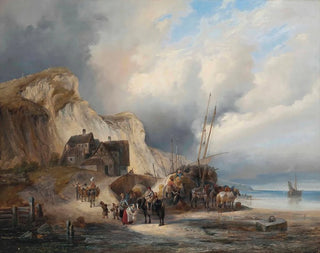 Hay Loading on the Normandy Coast - Heinrich Ambros Eckert — artwork view