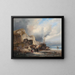 Hay Loading on the Normandy Coast - Heinrich Ambros Eckert — framed artwork on a wall