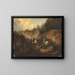 La bataille entre les cosaques et les circassiens - Heinrich Ambros Eckert — framed artwork on a wall
