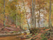 Wood of Autumn with a Bridge over a Stream - Heinrich Böhmer — artwork view