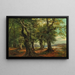 Deer in the Beech Forest - Heinrich Böhmer — framed artwork on a wall
