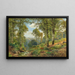Deer near a stream - Heinrich Böhmer — framed artwork on a wall