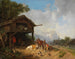 Chez le maréchal-ferrant dans les montagnes - Heinrich Bürkel — artwork view
