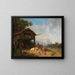 Chez le maréchal-ferrant dans les montagnes - Heinrich Bürkel — framed artwork on a wall