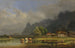 The Lake of Kochel with the houses of Schlehdorf - Heinrich Bürkel — artwork view