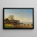 the Lake of Starnberg with a view of the Wetterstein massif - Heinrich Bürkel — framed artwork on a wall