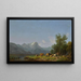 Garmisch The Wetterstein Mountains in the distance - Heinrich Bürkel — framed artwork on a wall