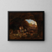 Family of Italian Shepherds in the Cave - Heinrich Bürkel — framed artwork on a wall