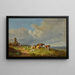 At the pasture - Heinrich Bürkel — framed artwork on a wall