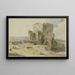 Ponte Nomentano near Rome - Heinrich Bürkel — framed artwork on a wall