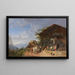 Repos devant une auberge dans les montagnes - Heinrich Bürkel — framed artwork on a wall