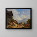 Rixe devant l'auberge - Heinrich Bürkel — framed artwork on a wall