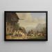 Bagarre devant une auberge - Heinrich Bürkel — framed artwork on a wall