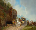 Attack of the ribbons on a stagecoach - Heinrich Bürkel — artwork view