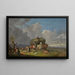 The Hay Harvest - Heinrich Bürkel — framed artwork on a wall
