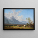 Shepherds by the Lake - Heinrich Bürkel — framed artwork on a wall