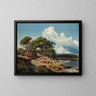 Danish Landscape Painting - Heinrich Buntzen — framed artwork on a wall