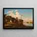 Oaks Near a Pond - Heinrich Buntzen — framed artwork on a wall