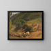 Steep slope with stream background - Heinrich Dreber — framed artwork on a wall