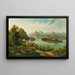 Ville sur le Rhin II - Heinrich Eduard Heyn — framed artwork on a wall