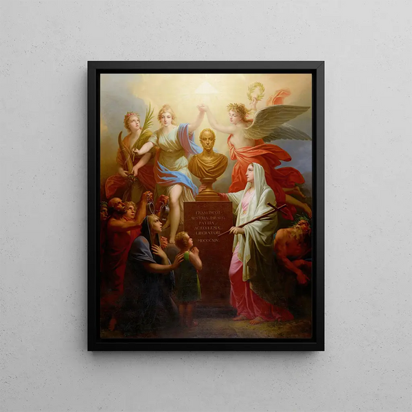 Allégorie des Bénédictions de la Paix - Heinrich Friedrich Füger — framed artwork on a wall