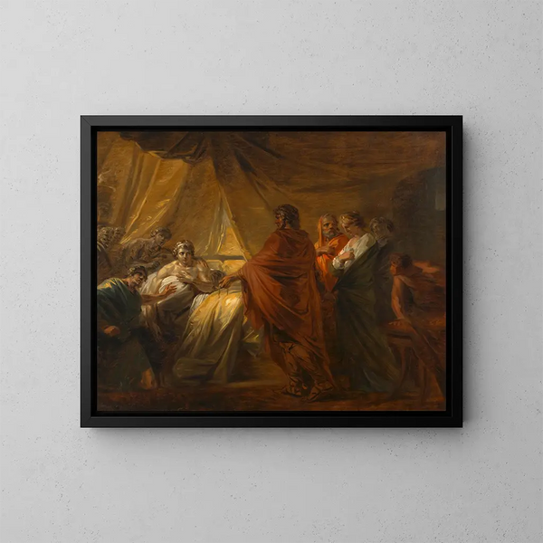 Antiochus and Stratonice and the physician Erasistratus - Heinrich Friedrich Füger — framed artwork on a wall