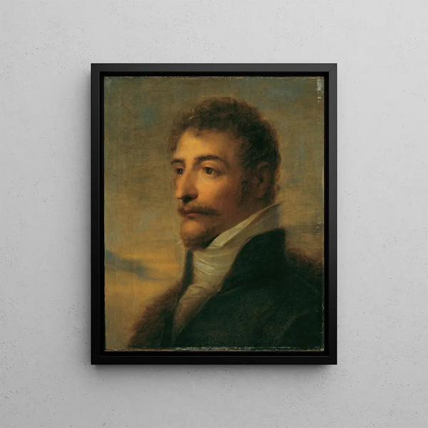 Buste d'un homme barbu - Heinrich Friedrich Füger — framed artwork on a wall