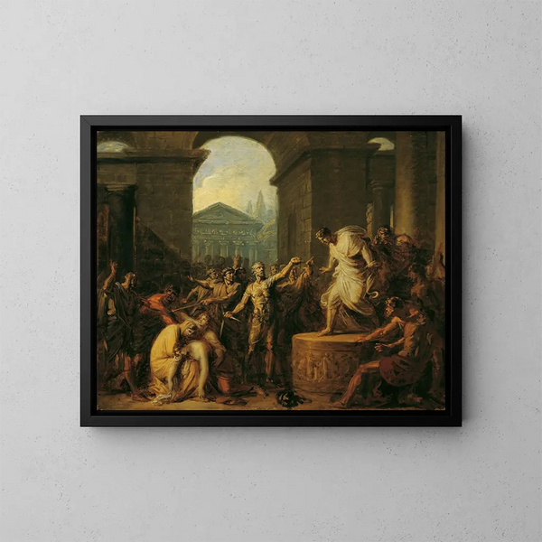 La mort de Virginia - Heinrich Friedrich Füger — framed artwork on a wall