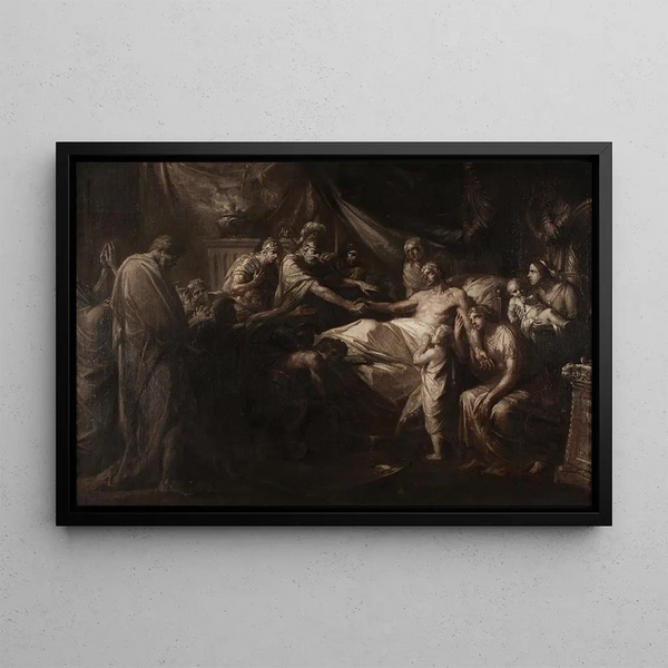 La Mort de Germanicus - Heinrich Friedrich Füger — framed artwork on a wall
