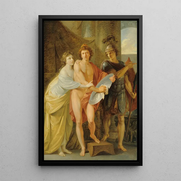 L'adieu d'Hector à Andromaque - Heinrich Friedrich Füger — framed artwork on a wall