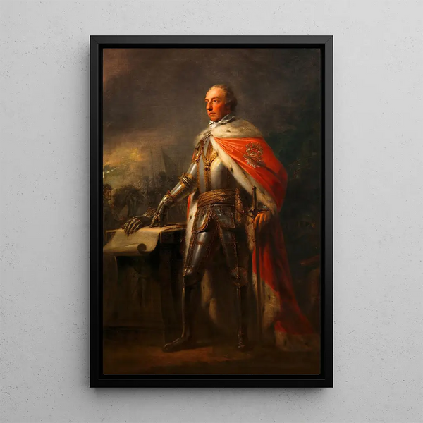 L'empereur Joseph II en armure - Heinrich Friedrich Füger — framed artwork on a wall