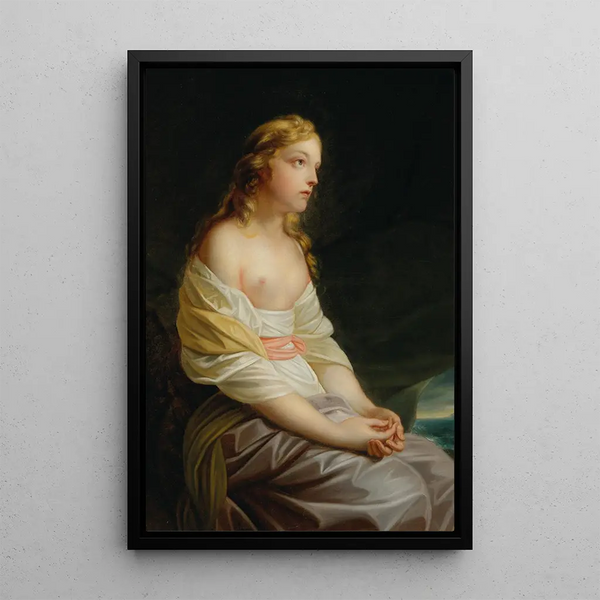 Mélida, a scene from Salomon Gessner's idyll The First Navigator - Heinrich Friedrich Füger — framed artwork on a wall