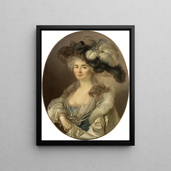 Portrait of a Lady - Heinrich Friedrich Füger — framed artwork on a wall